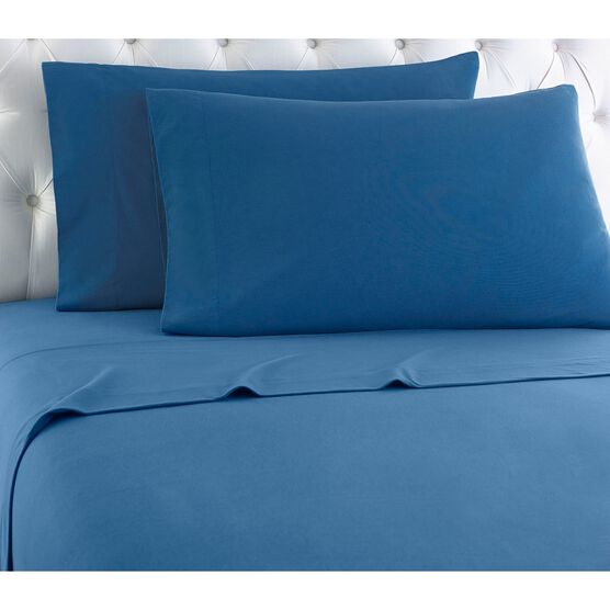 Micro Flannel® Solid Smoky Blue Flannel Sheet Set, SMOKEY BLUE, hi-res image number null