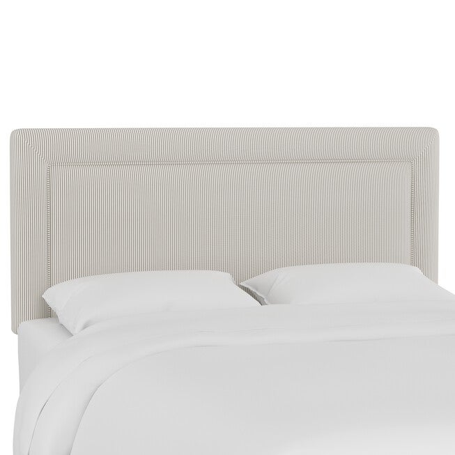 Stripe Border Headboard, OXFORD STRIPE TAUPE, hi-res image number 0