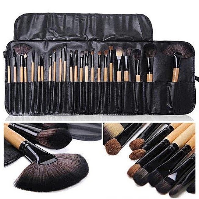 24 Piece Makeup Brush Set Beauty Tools, , alternate image number null