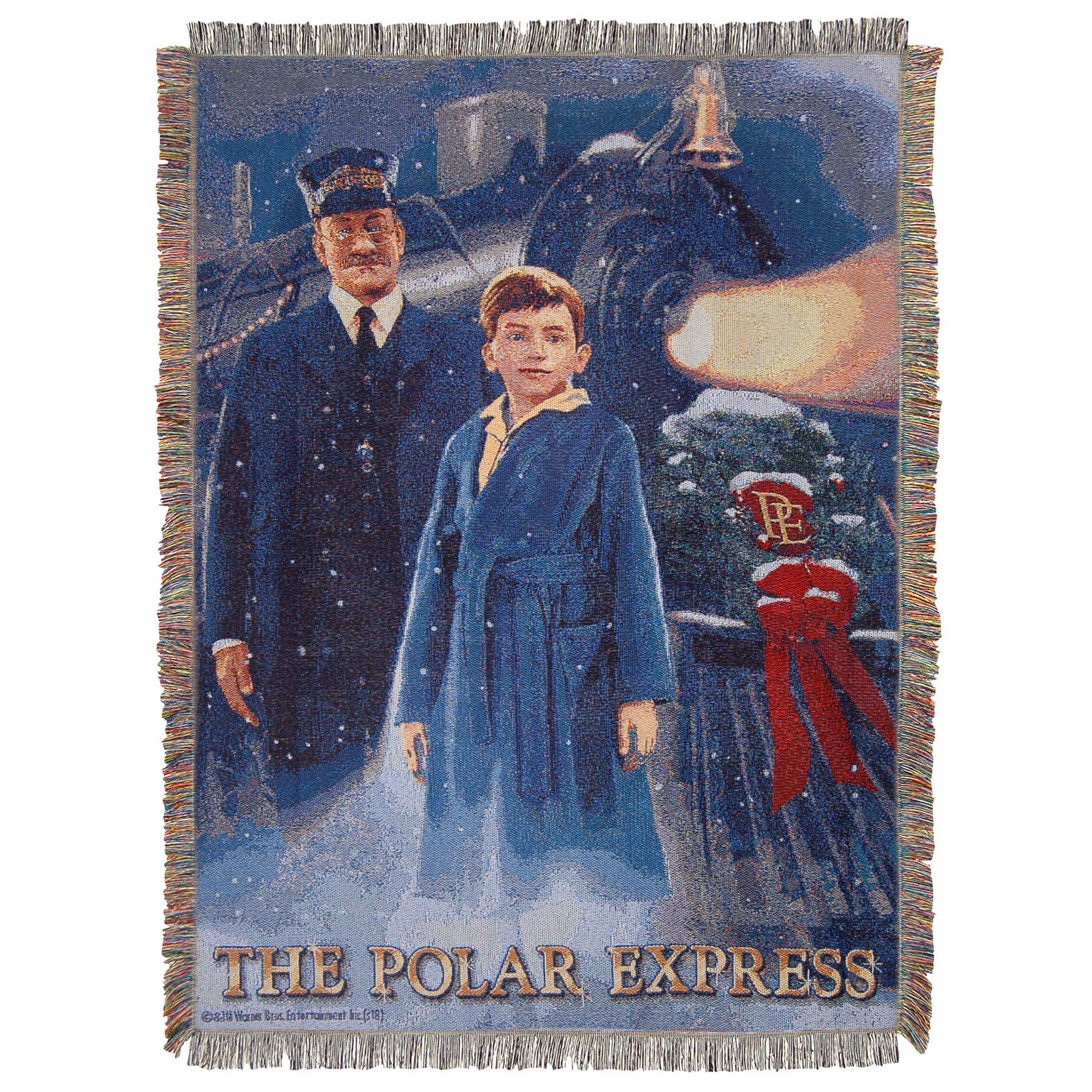 Polar Express We Believe Woven Tapestry Throw Blanket, O, hi-res image number 0