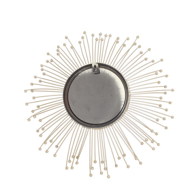 Set Of 3 Gold Metal Glam Wall Mirror, , on-hover image number 1