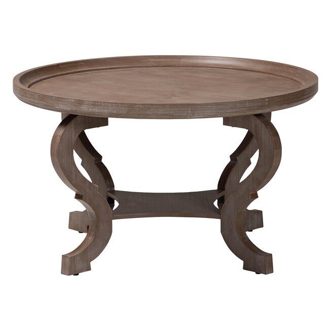 Madrona French Country Antique Brown Wood Coffee Table, ANTIQUE BROWN, alternate image number null