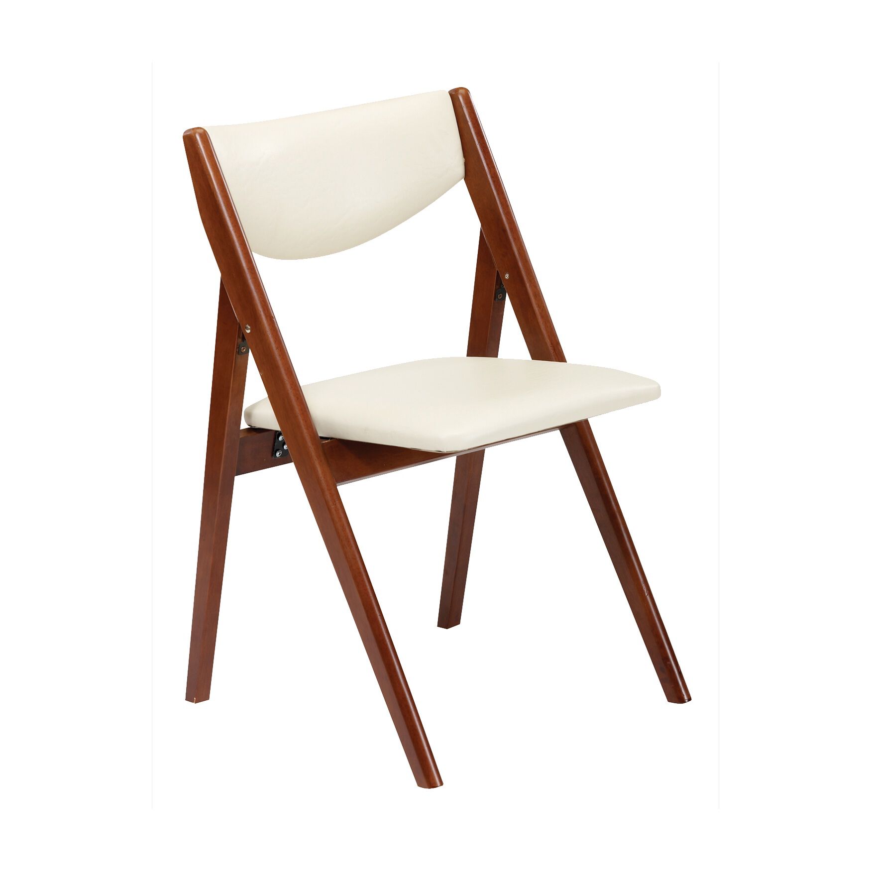 Comfort Wood Folding Chairs, Set Of 2, CHERRY, hi-res image number 0