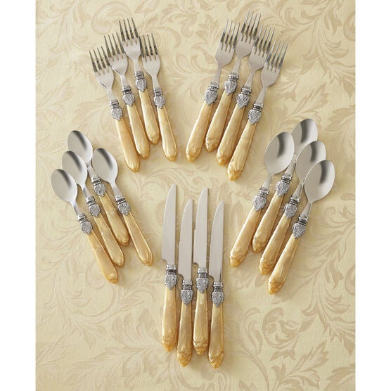 20-Pc. Flatware Set, AMBER, hi-res image number null