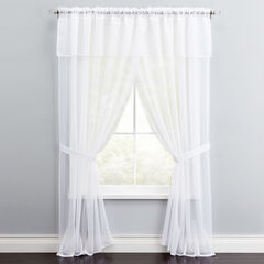 BH Studio Sheer Voile 5-Pc. One-Rod Curtain Set