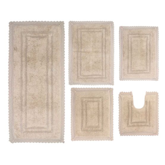 Opulent 5 Piece Bath Rug Collection, LINEN, hi-res image number null