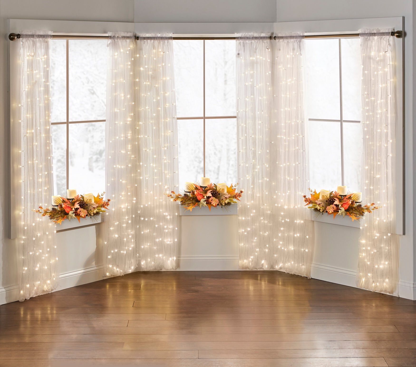 Pre-Lit Rod-Pocket Curtain Panel