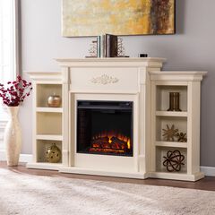 Tennyson Electric Fireplace with Bookcases