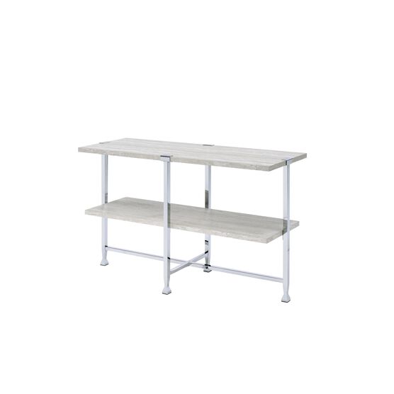 Sofa Table, WHITE OAK CHROME, hi-res image number null