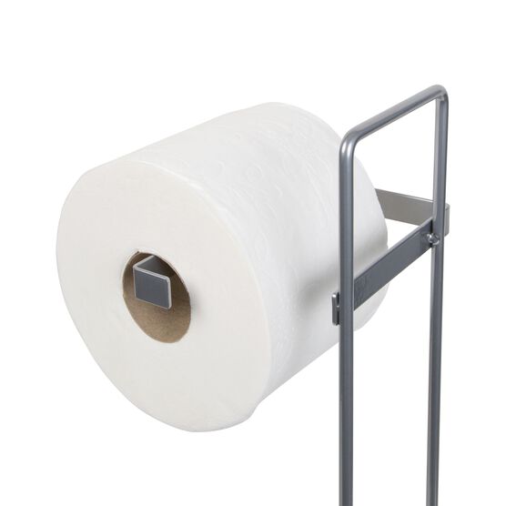 Free Standing Toilet Paper Reserve With Dispenser/Hook For Bathroo, Hold 4 Tissue Rolls, Chrome Finish W/Hk Echrome, , alternate image number null