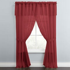 BH Studio Sheer Voile 5-Pc. One-Rod Curtain Set