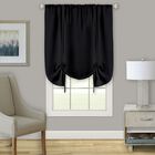 Darcy Window Curtain Tie Up Shade - 58x63, BLACK, hi-res image number null