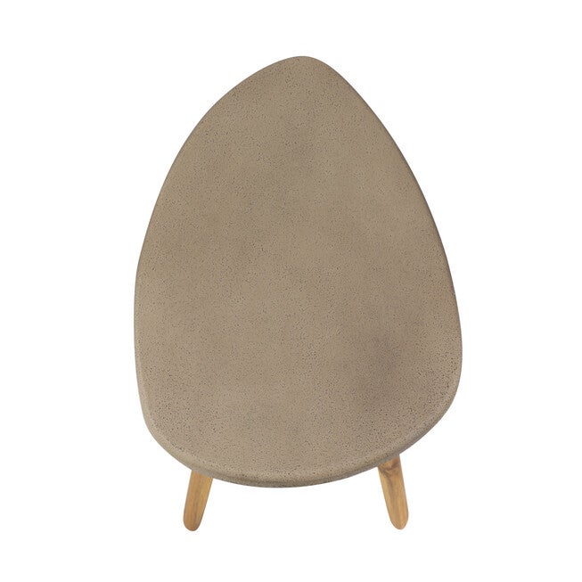 Grey Wood Modern Outdoor Accent Table, , alternate image number null