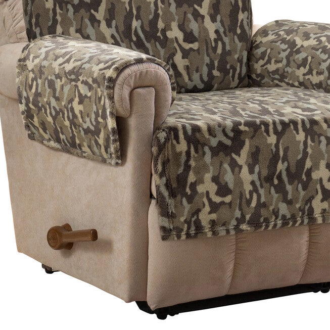 Camo Plush Recliner Furniture Cover, , alternate image number null