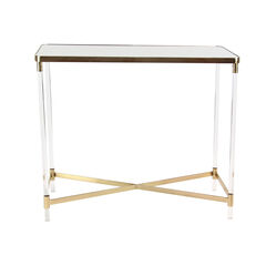 Clear Contemporary Acrylic Console Table, 32 x 44