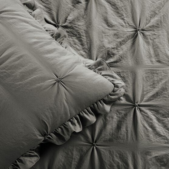 Ravello Pintuck Ruffle Skirt Bedspread 3 Pc Set, , alternate image number null