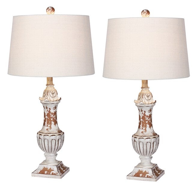 29.5 inches Antique Metallic Resin Table Lamp, , on-hover image number null