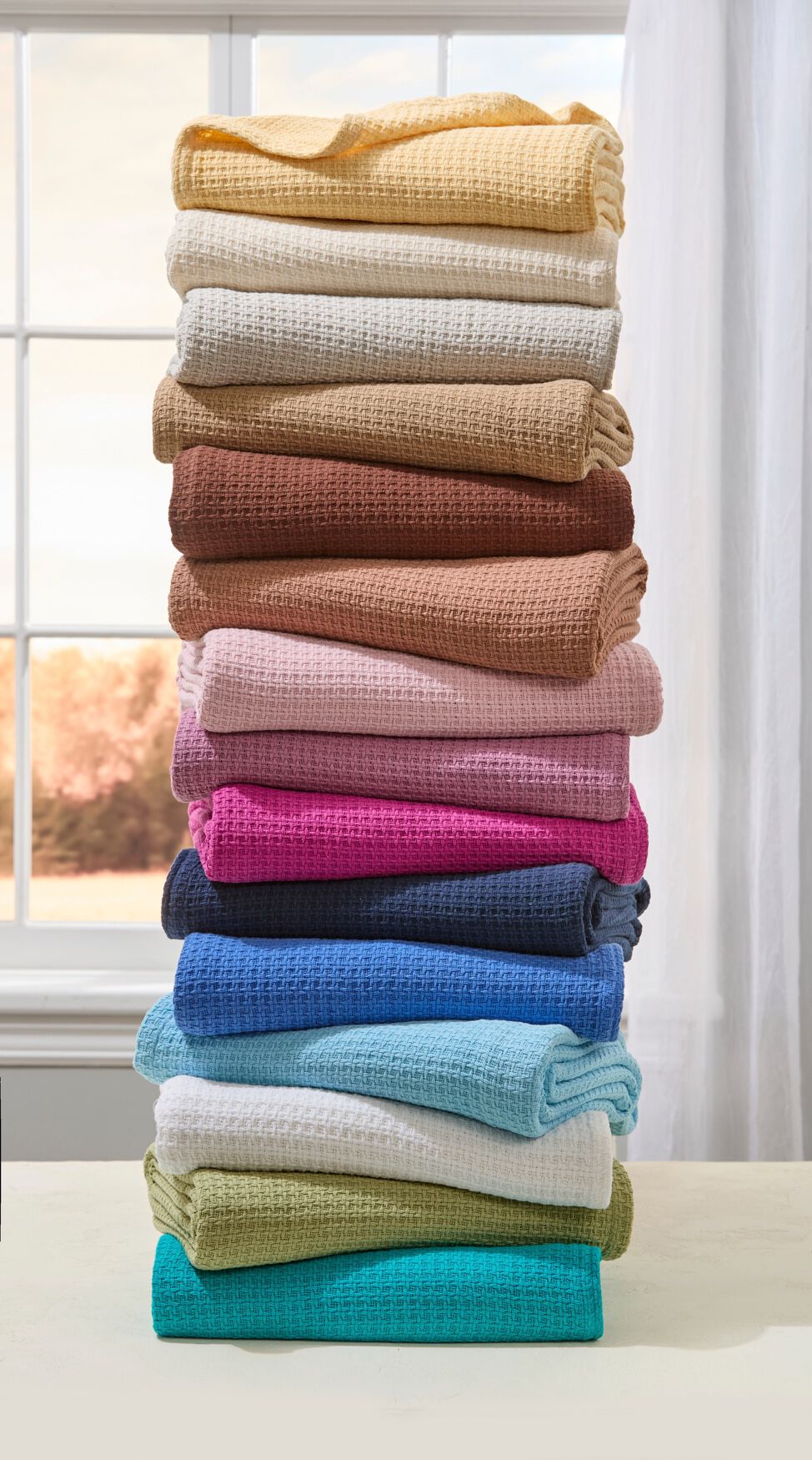 BH Studio Cotton Blanket, MARINE BLUE, on-hover image number 1