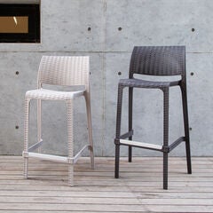 Set of 2 Rue Outdoor Stackable Bar Stools