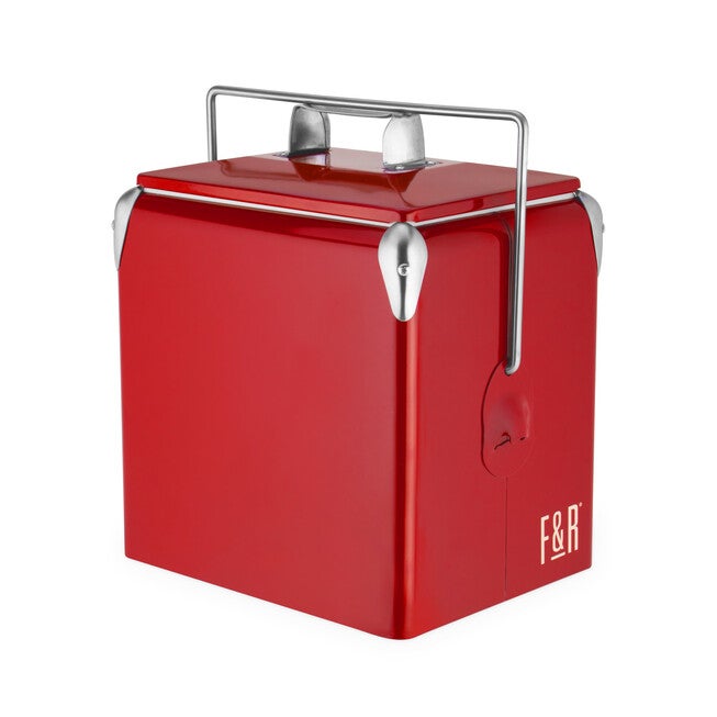 Vintage Metal Cooler, RED, hi-res image number 0