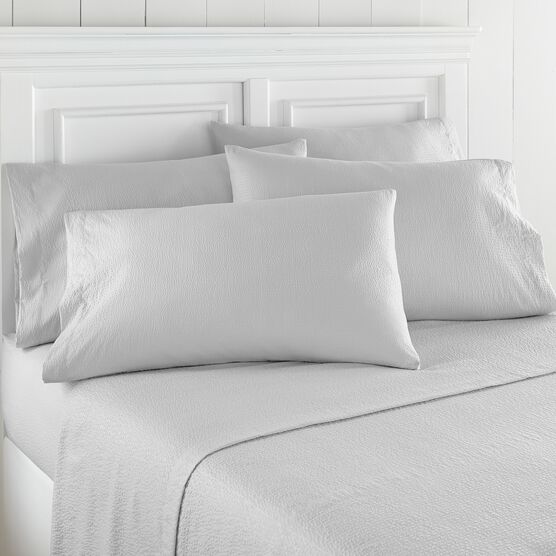 Seersucker Sheet Sets, FOG GRAY, hi-res image number null