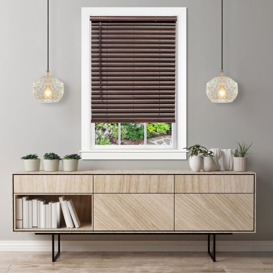 Cordless GII Luna 2" Vinyl Venetian Blind, MAHOGANY, hi-res image number null