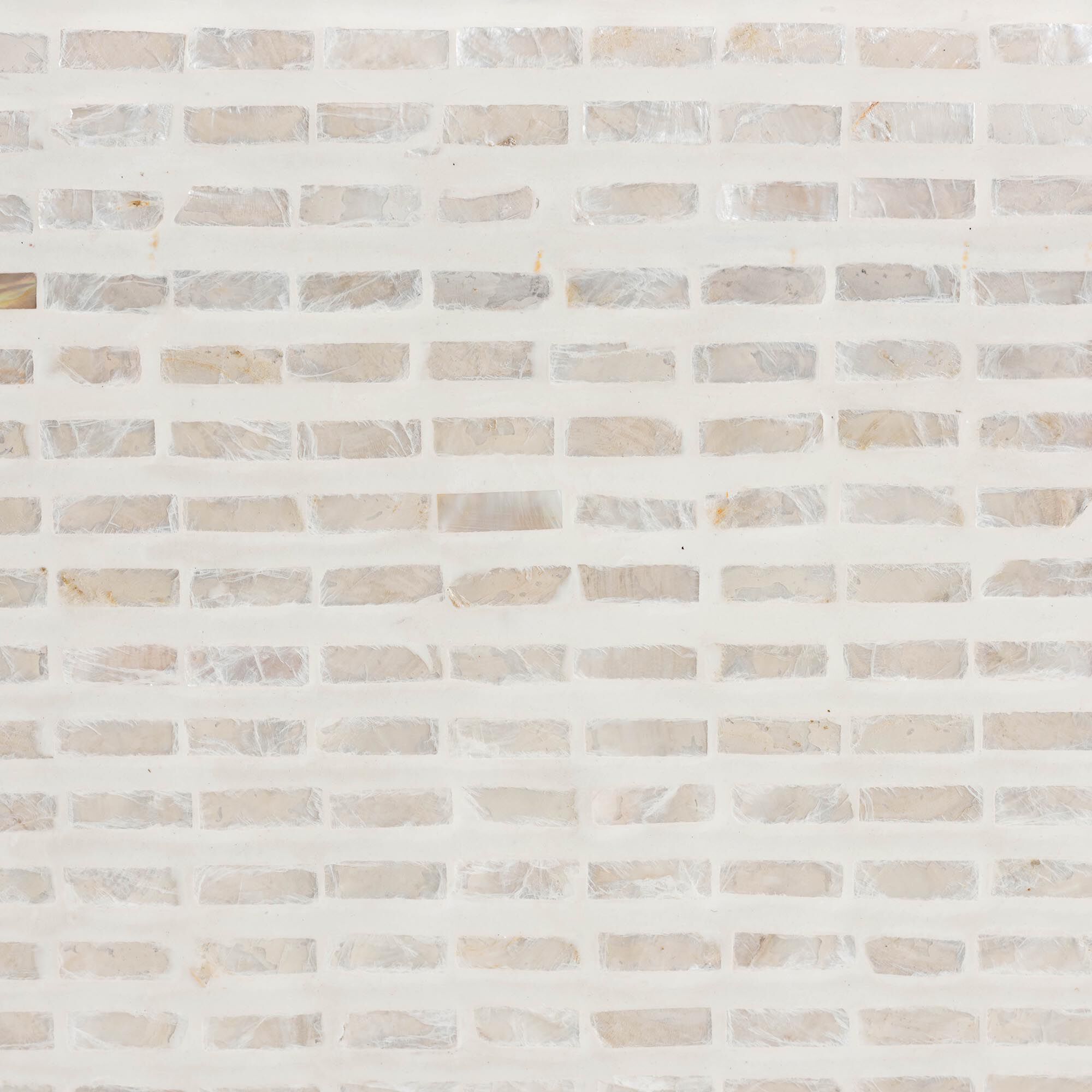 Carlyn Coastal Beige and White Mother of Pearl Capiz Shell End Table, BEIGE, alternate image number 6