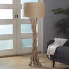 Beige Wood Rustic Floor Lamp, , alternate image number null