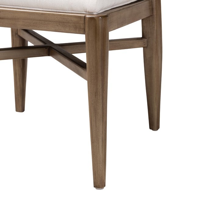 Chloe Modern Bohemian Walnut Brown Finished Mahogany Wood And Natural Rattan Dining Chair, , alternate image number null