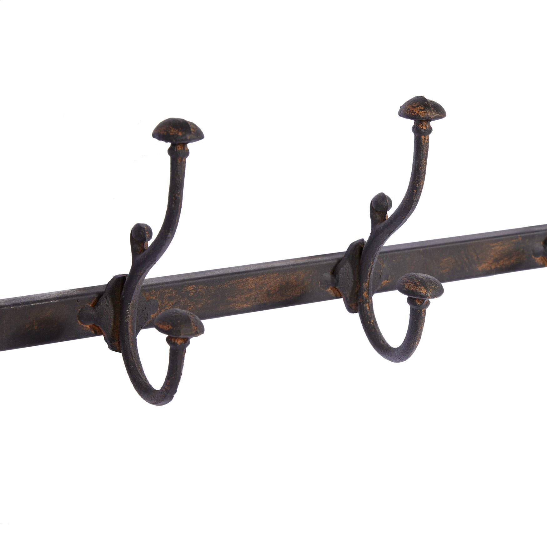 Brown Wood Industrial Wall Hooks With Shelf Wall Hook, , alternate image number 4