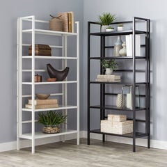 5-Tier Folded Metal Bookshelf