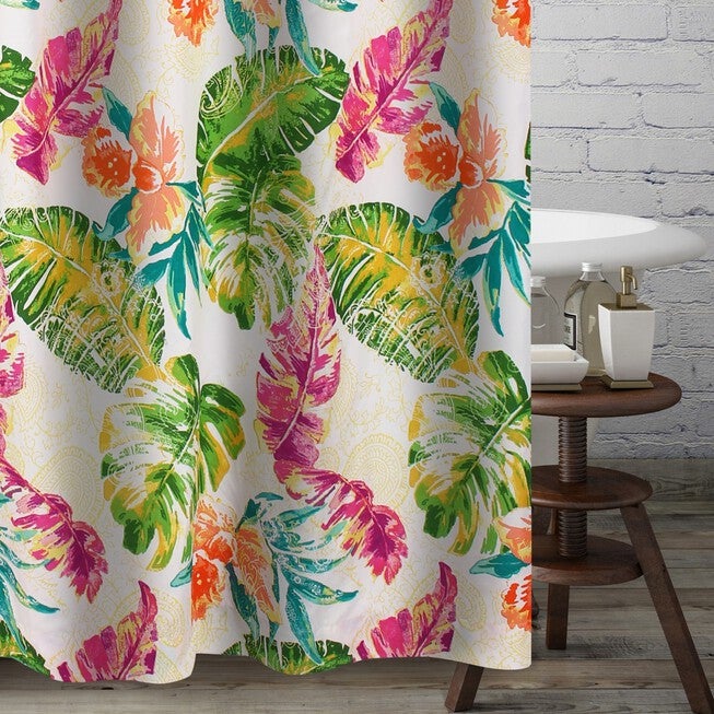 Tropics Shower Curtain, CORAL, hi-res image number null