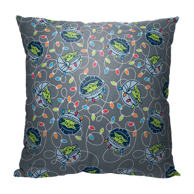 Star Wars The Mandalorian String Up The Lights Printed Throw Pillow, O, hi-res image number null