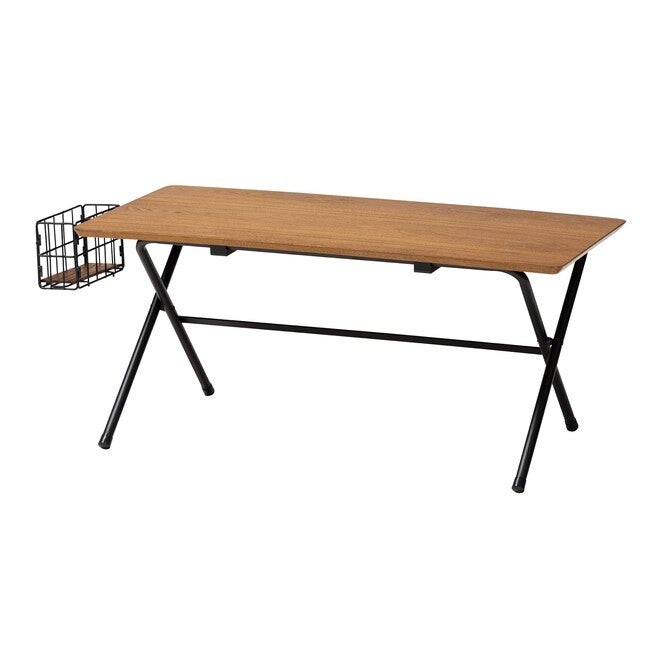 Mariela Natural Brown And Black Low Profile Coffee Table With Basket, NATURAL BROWN BLACK, hi-res image number 0