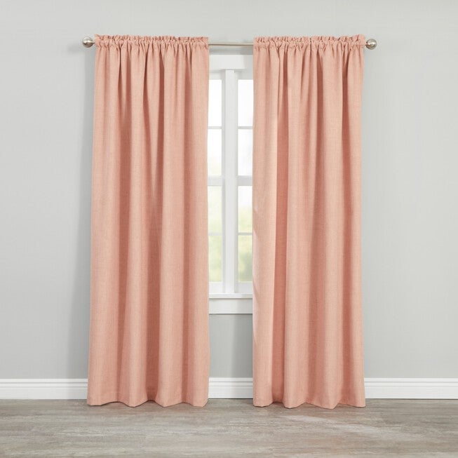 Faux-Linen Rod-Pocket Panel, BLUSH, hi-res image number null