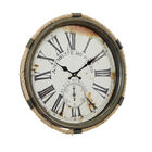 White Coastal Metal Wall Clock, , alternate image number null