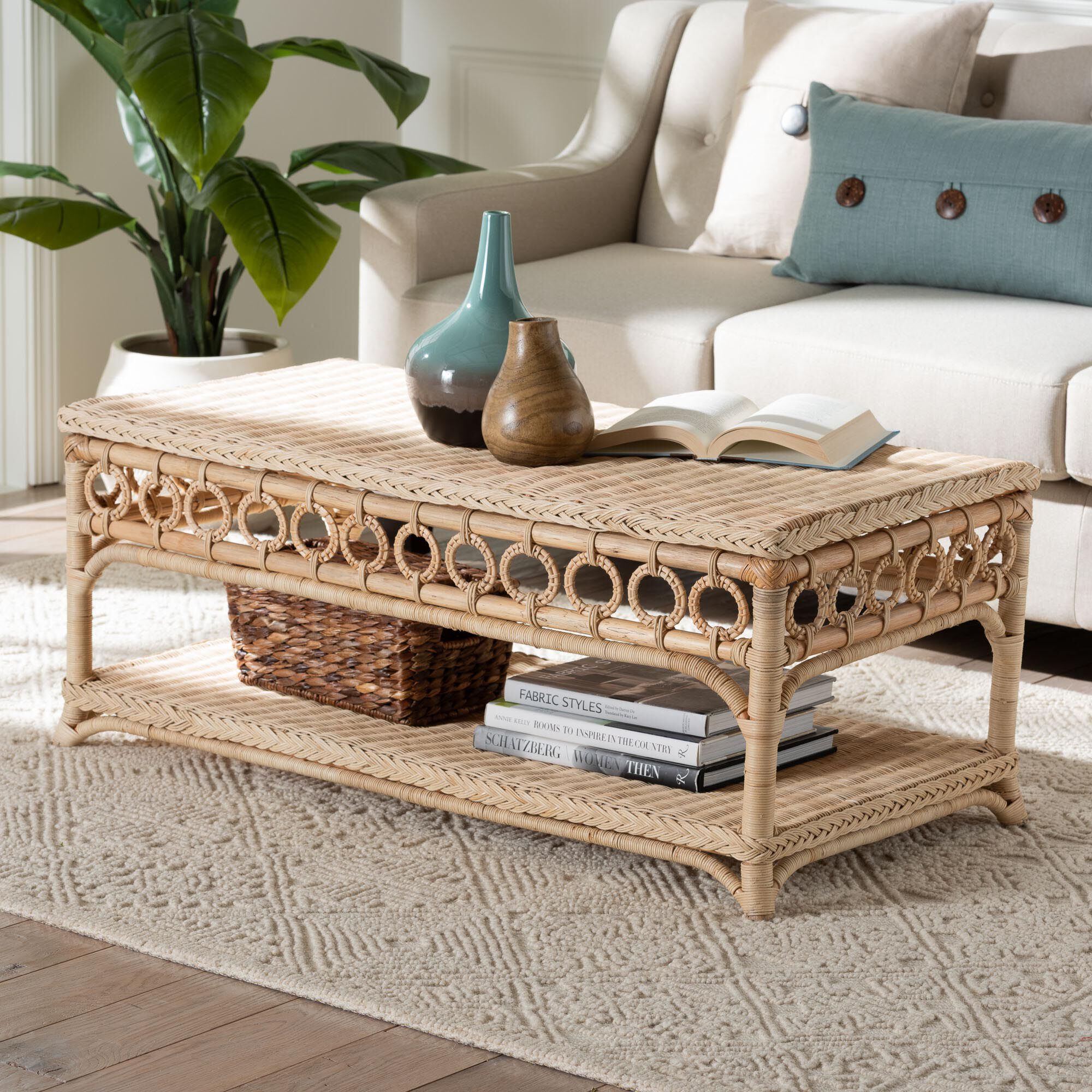 Oxford Natural Rattan Coffee Table, NATURAL, hi-res image number 0