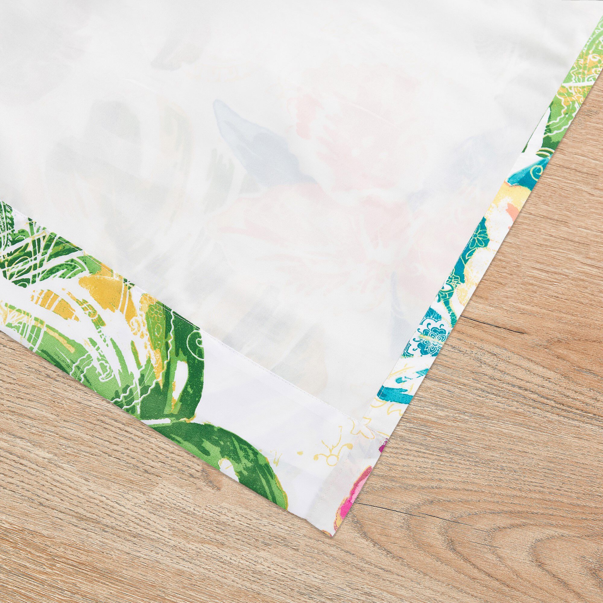 Tropics Window Treatment Valance Curtains, CORAL, on-hover image number 1