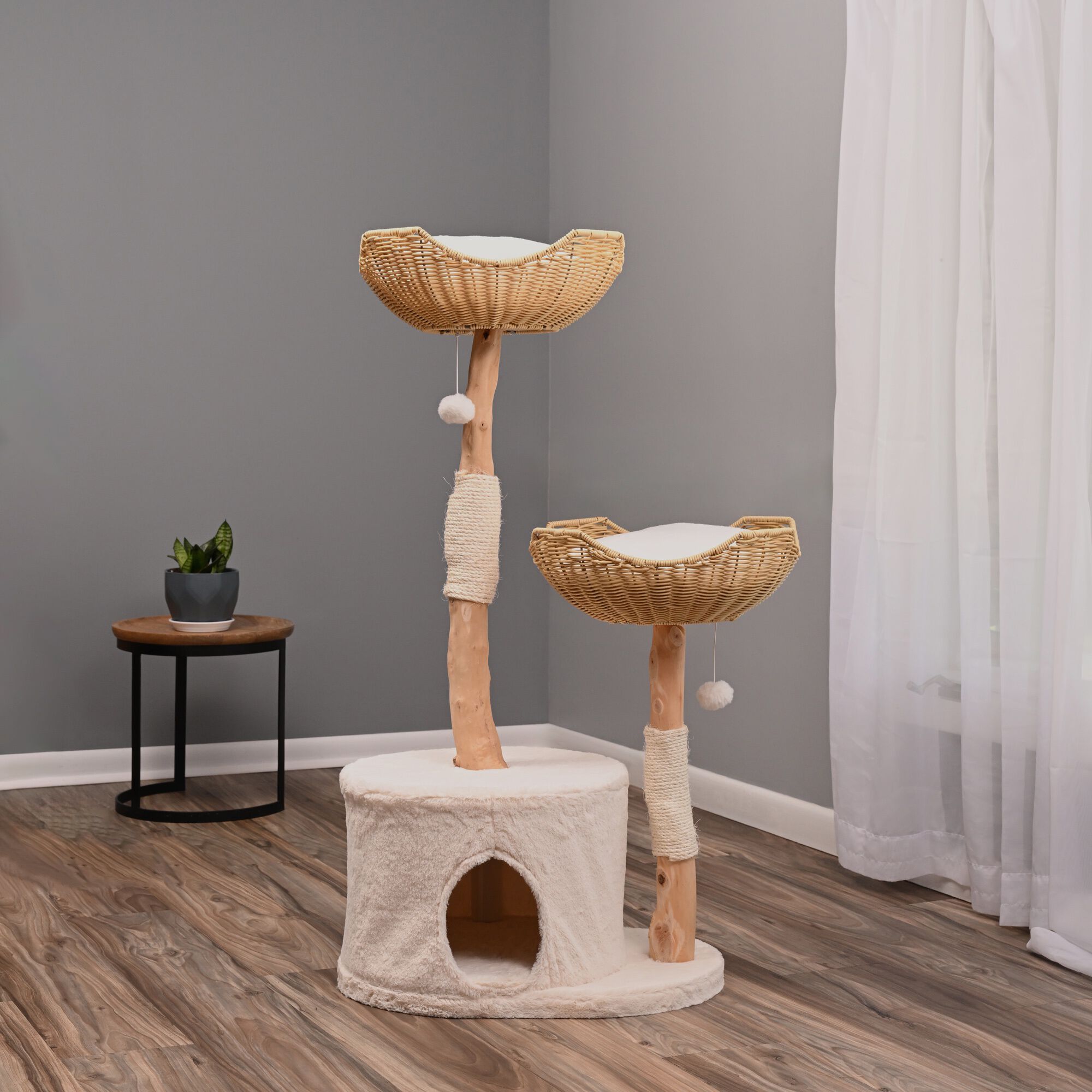 AMNI Cat Tree: The All-in-One Play and Rest Station, BEIGE, alternate image number 2