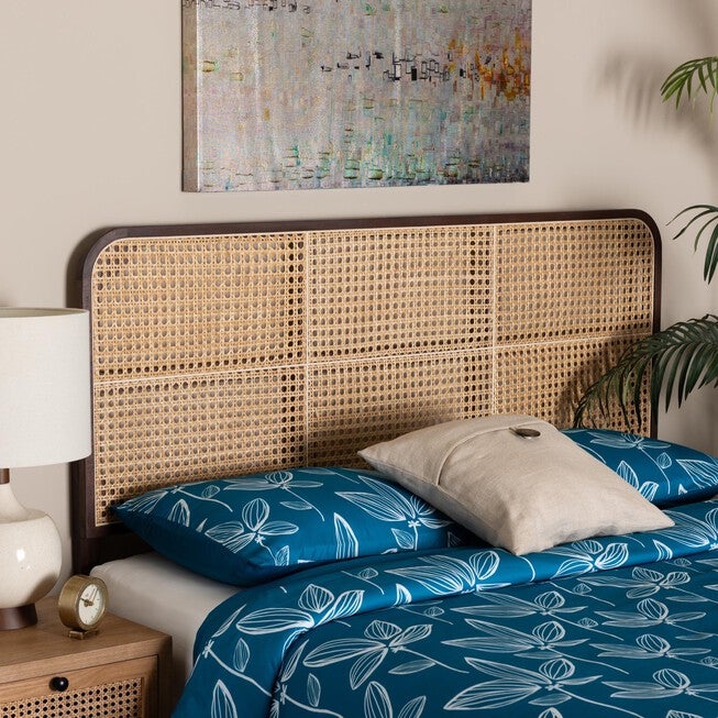Lainer Modern Bohemian Bamboo Queen Size Headboard, , alternate image number null