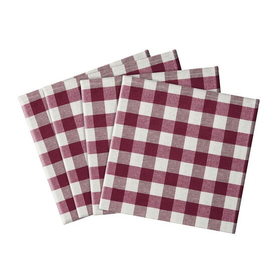 Buffalo Check Dinner Table Napkins Set of Four, , alternate image number null