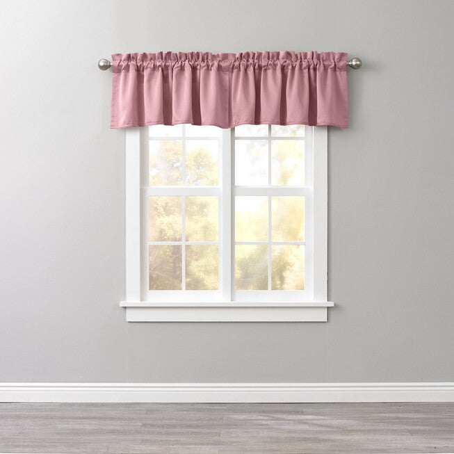 BH Studio Room-Darkening Rod-Pocket Valance, PALE ROSE, hi-res image number null