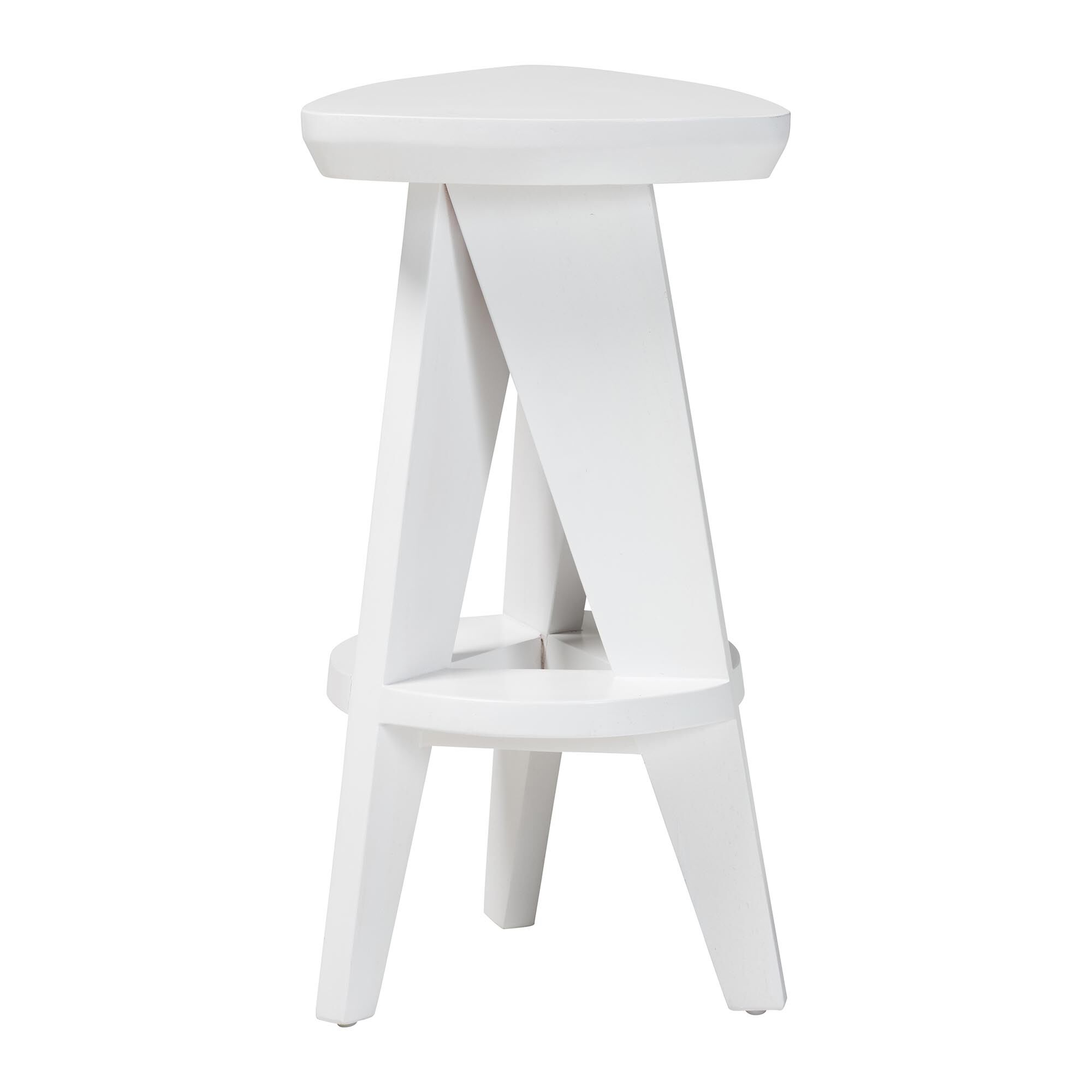Roy Wood Counter Stool, WHITE, alternate image number 2