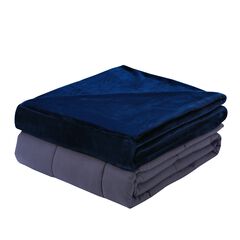 Plush 15lb Weighted Blanket with Washable Cover