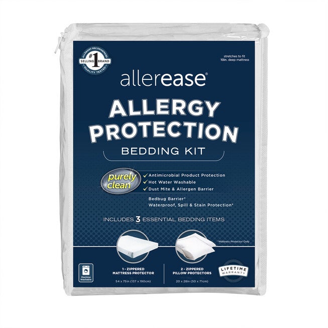 AllerEase The Bedroom Kit, Mattresses and Pillow Protectors, WHITE, hi-res image number null