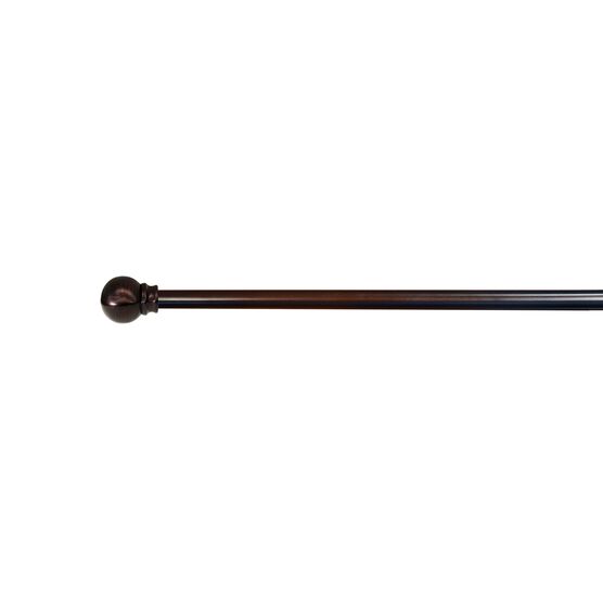28"-48" Rod set with Ball Finial, EXPRESSO, hi-res image number null