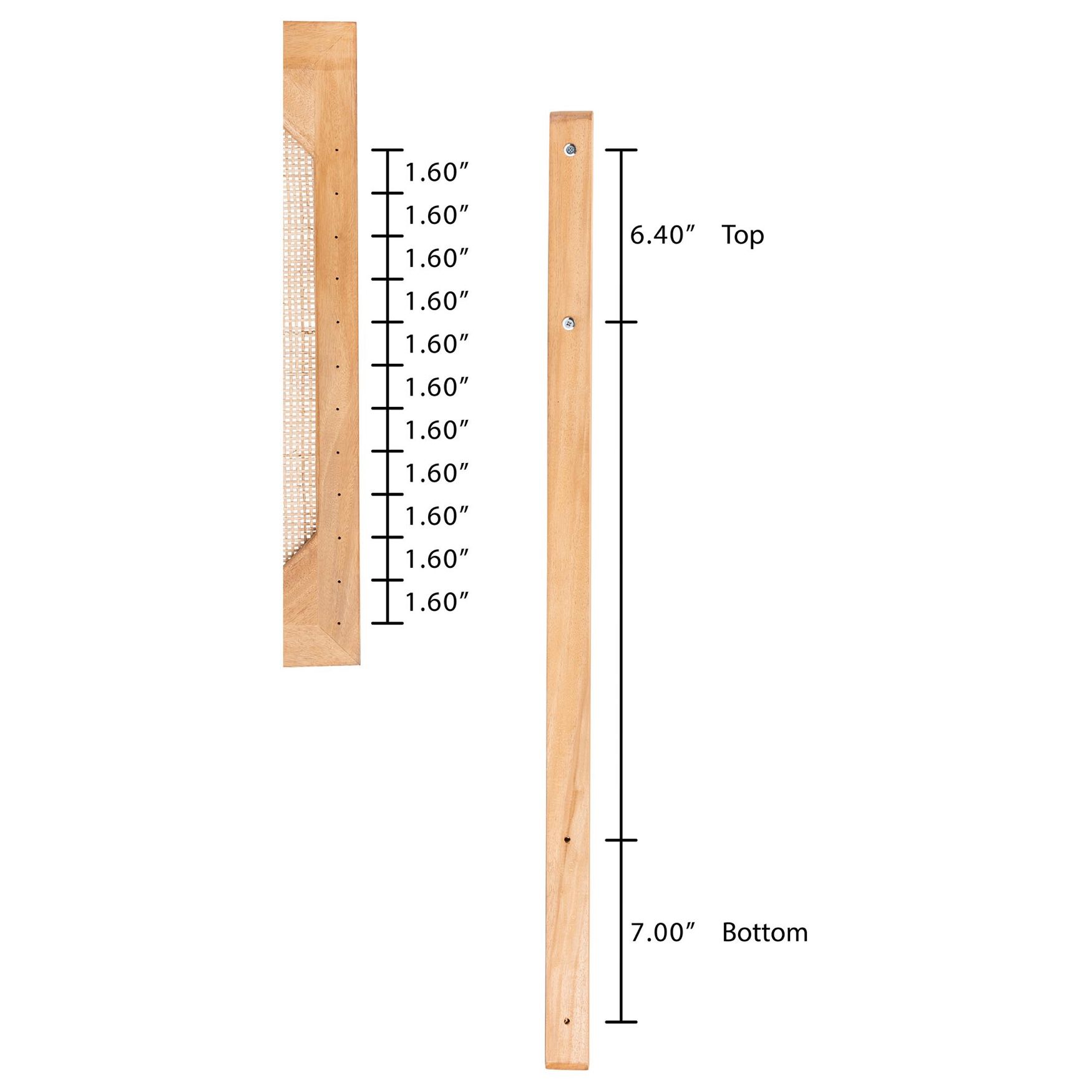Aurelia Modern Bohemian Natural Brown Finished Bayur Wood and Rattan Queen Size Headboard, , alternate image number 13