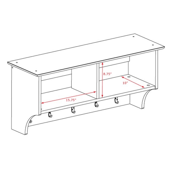 36 inches Wide Hanging Entryway Shelf, , alternate image number 2