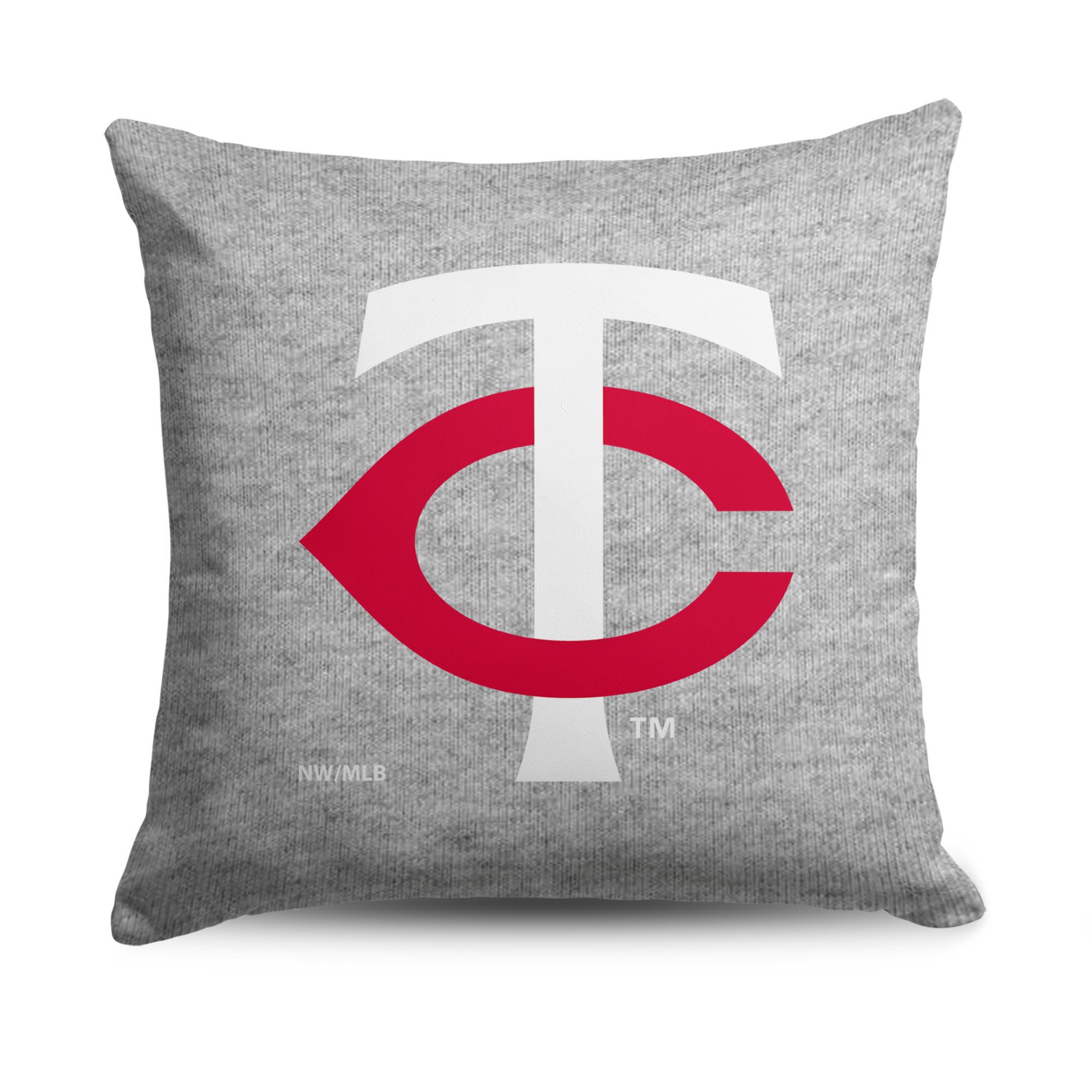 Minnesota Twins MLB Primary Sweatshirt PIllow 16 Inches, GRAY, hi-res image number 0