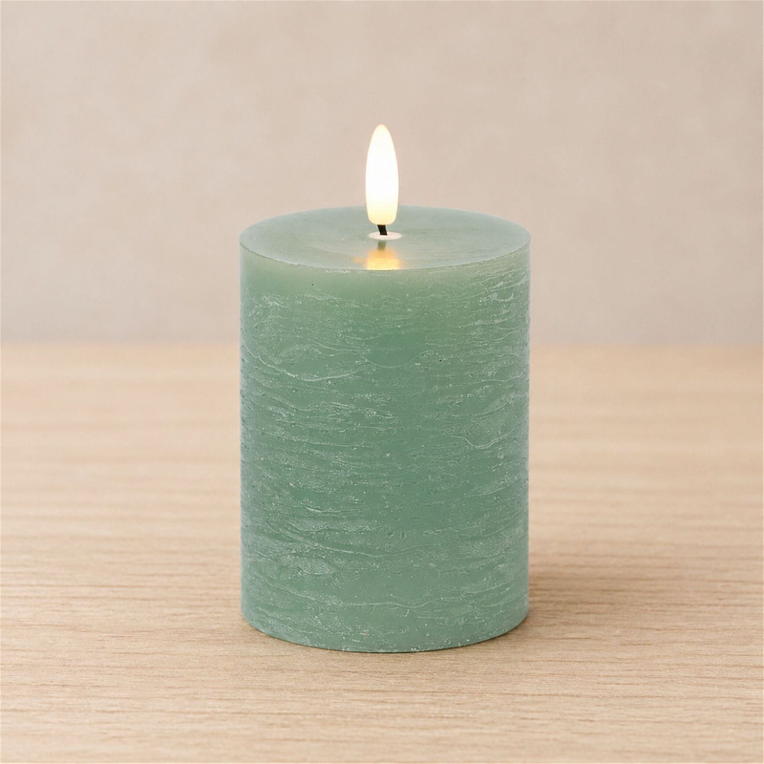 FIA Wick Green Pillar Candle (Set of 2), GREEN, alternate image number 2